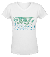 Women's White V Neck T-Shirt